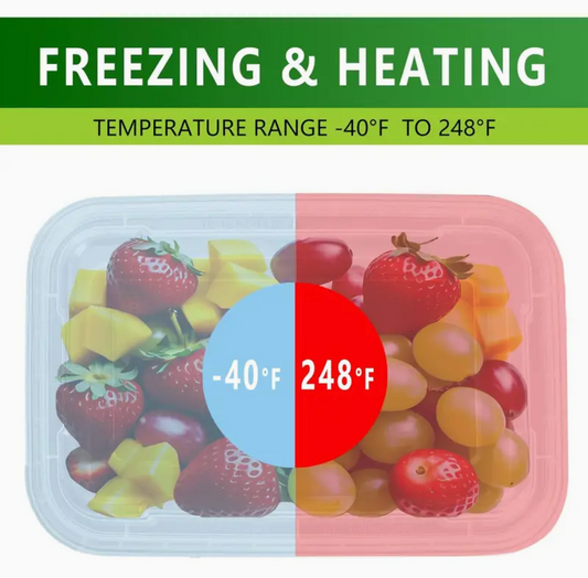 10-Pack Reusable Food Storage Containers 350ml – Leakproof Airtight Stackable Containers for Microwave, Freezer & Meal Prep