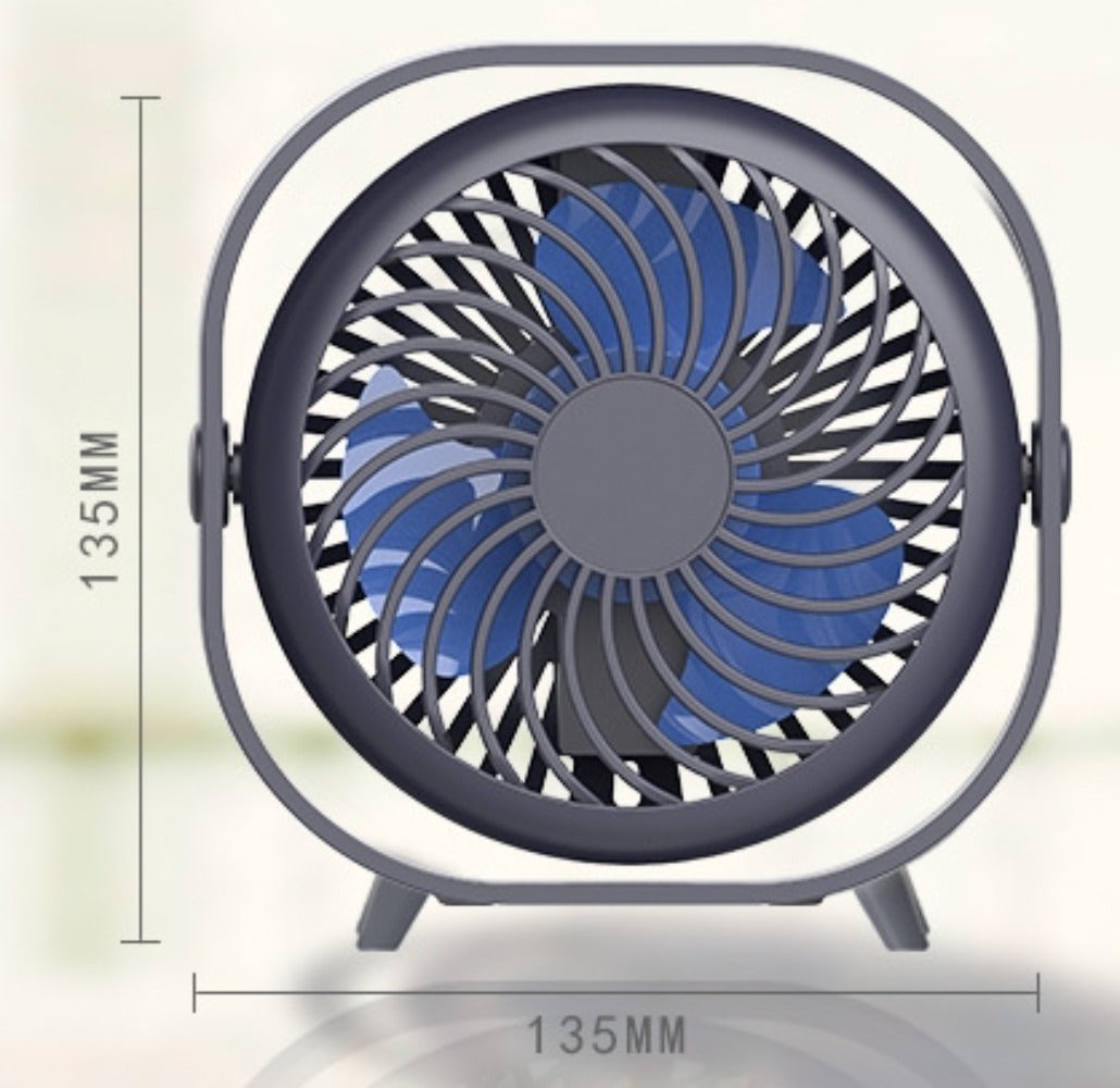 New desktop small fan Rechargeable desktop fan Portable office student dormitory home mini fan Mute(Random color)