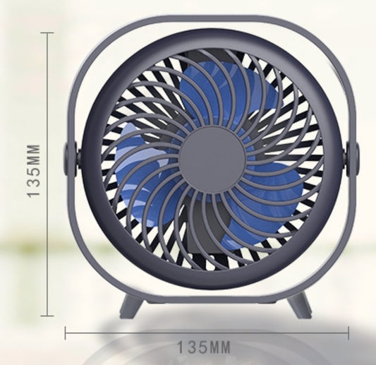 New desktop small fan Rechargeable desktop fan Portable office student dormitory home mini fan Mute(Random color)
