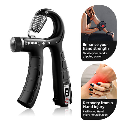 Adjustable Hand Grip Strengthener 11–132 lbs – Forearm, Wrist & Finger Exerciser for Grip Strength Training (Black)