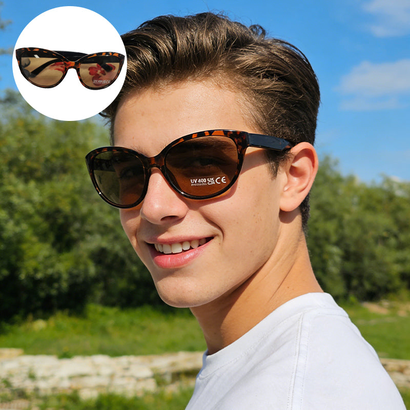 Ladies Tortoise Shell Sunglasses UV400 Protection – Women’s Stylish Shades for Daily Wear, Travel & Outdoor Use