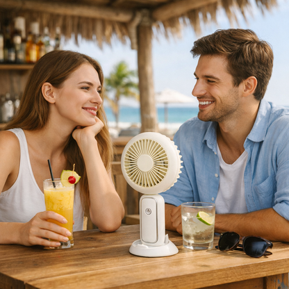 3-Pack LED Rechargeable Handheld Fans – Portable Folding Desk Fans with Base for Travel, Makeup & Summer Cooling