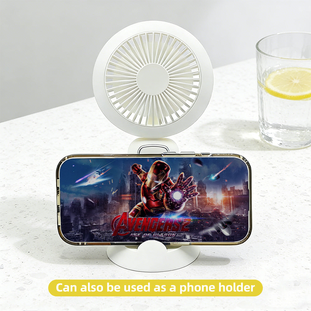 3-Pack LED Rechargeable Handheld Fans – Portable Folding Desk Fans with Base for Travel, Makeup & Summer Cooling