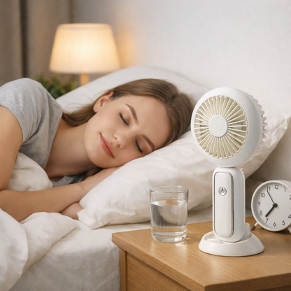 3-Pack LED Rechargeable Handheld Fans – Portable Folding Desk Fans with Base for Travel, Makeup & Summer Cooling