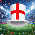 England St George Cross Top Hat – England Flag Party Hat for Football Matches, Sports Events & Fan Celebrations