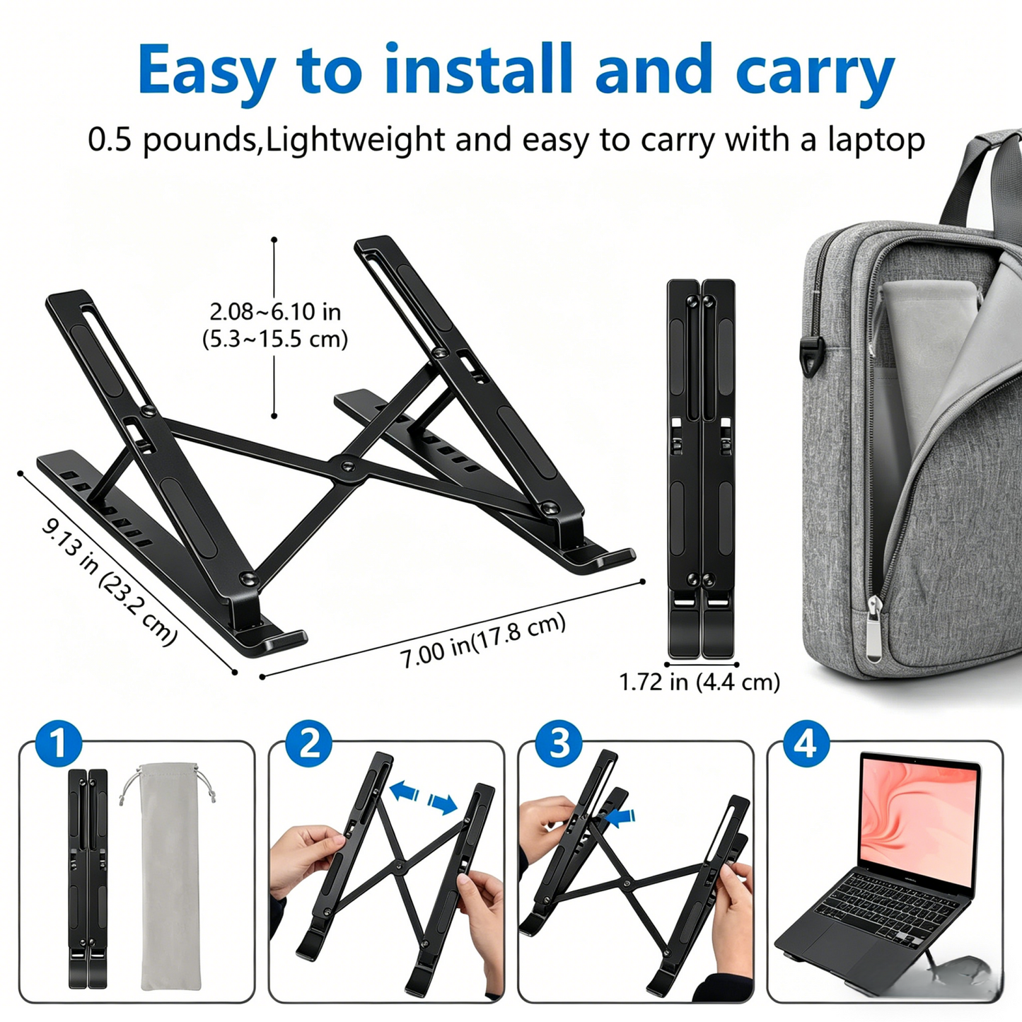 Portable Laptop Stand Adjustable Foldable Notebook Tablet Holder Laptop Standesk