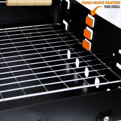Portable Folding Charcoal BBQ Grill – Compact Barbecue for Camping, Picnics, Garden & Outdoor Cooking