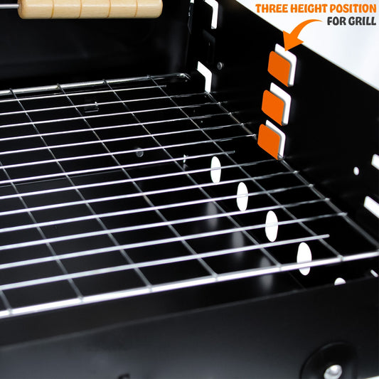 Portable Folding Charcoal BBQ Grill – Compact Barbecue for Camping, Picnics, Garden & Outdoor Cooking
