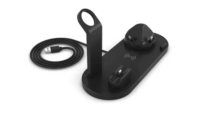 30W 6-in-1 Fast Wireless Charging Station – Universal Charging Dock for Phones, Smartwatches & Accessories