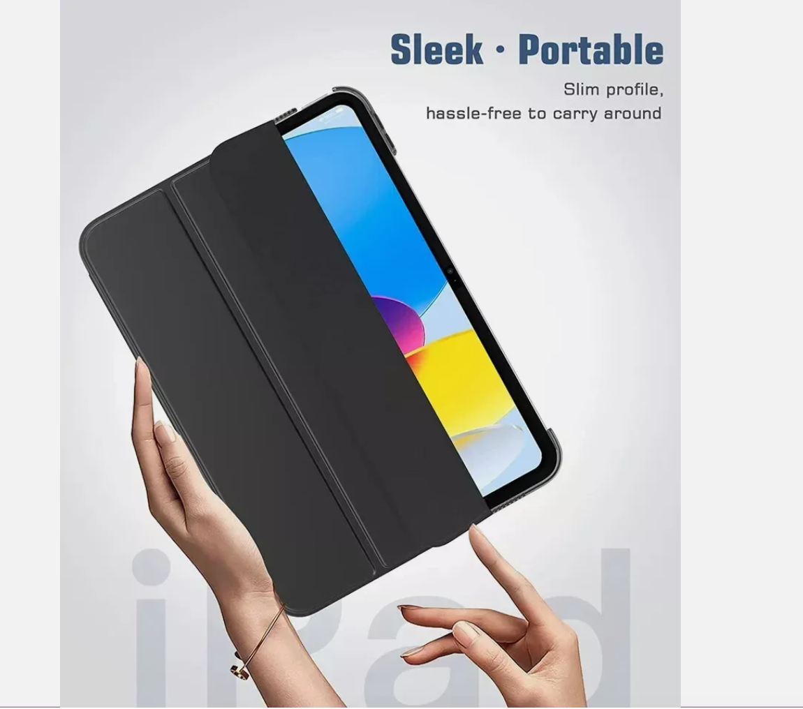 11-Inch Smart Leather Case for iPad 11th Generation 2025 – Stand Cover with Auto Sleep/Wake Protection (UK Compatible)