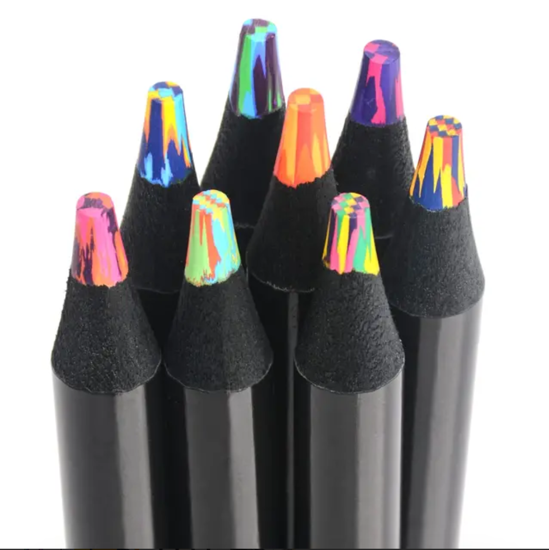 16-Piece Rainbow Coloured Pencils Set – Jumbo Art Pencils for Kids & Adults | Vibrant Drawing & Sketching Pencils