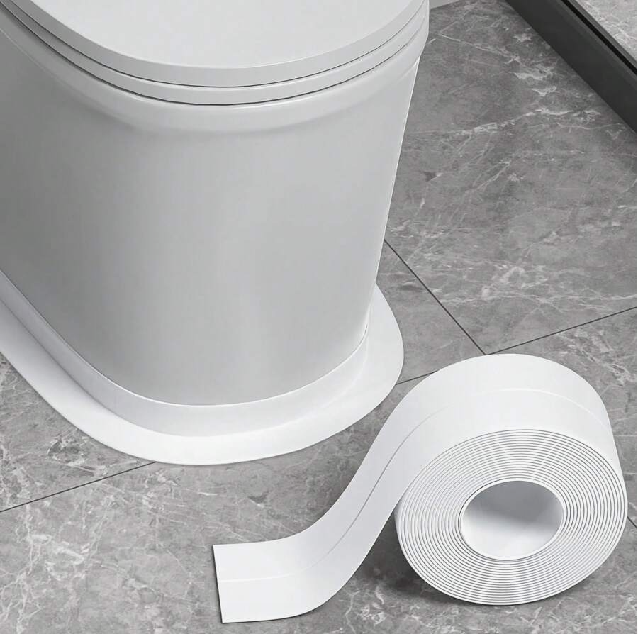 Waterproof Floor Seal Sticker Tape – Self-Adhesive PVC Caulk Strip for Bathroom, Kitchen, Sink & Bathtub Edges