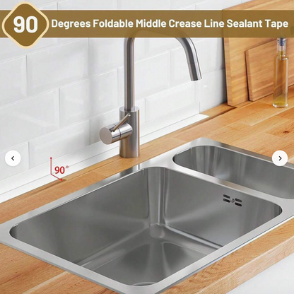 Waterproof Floor Seal Sticker Tape – Self-Adhesive PVC Caulk Strip for Bathroom, Kitchen, Sink & Bathtub Edges