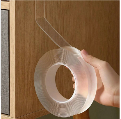 Heavy Duty Double-Sided Nano Tape – Reusable Washable Transparent Adhesive Tape for Home, Office & Car