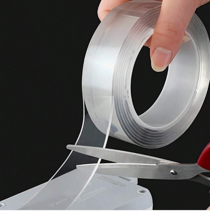 Heavy Duty Double-Sided Nano Tape – Reusable Washable Transparent Adhesive Tape for Home, Office & Car