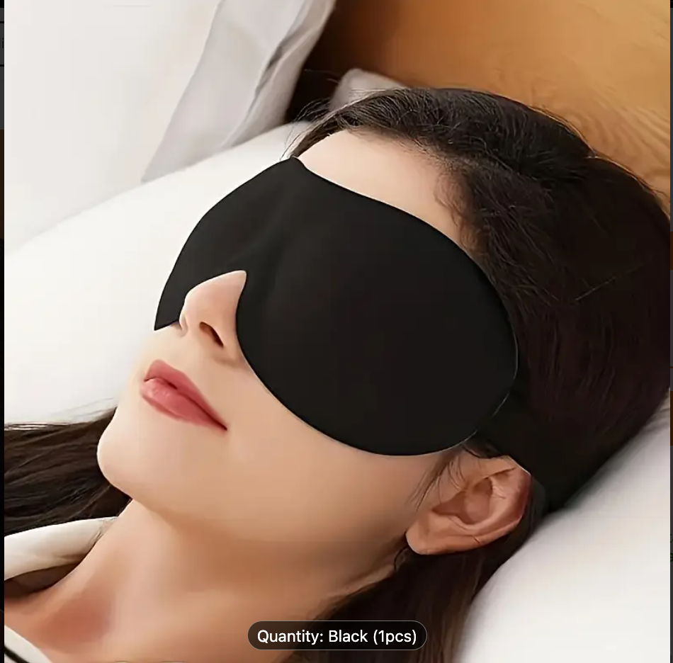 3D Sleep Eye Mask with Blackout Shade – Comfortable Breathable Eye Protection Mask for Travel, Airplane & Deep Sleep
