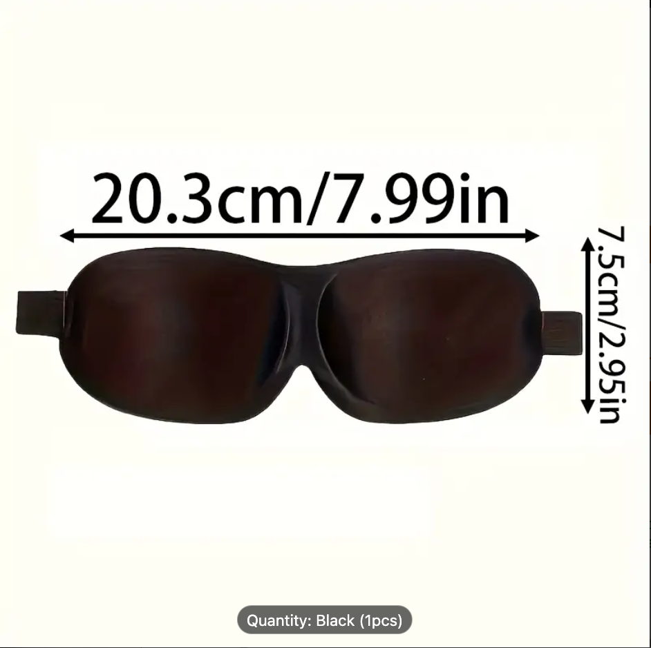 3D Sleep Eye Mask with Blackout Shade – Comfortable Breathable Eye Protection Mask for Travel, Airplane & Deep Sleep