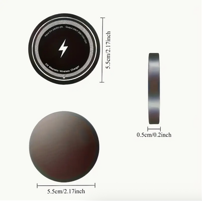 15W Magnetic Wireless Charger Pad – Fast Charging for iPhone 16/15/14/13/12/11 Series | USB-C & USB-A Dual Input, Overcharge Protection