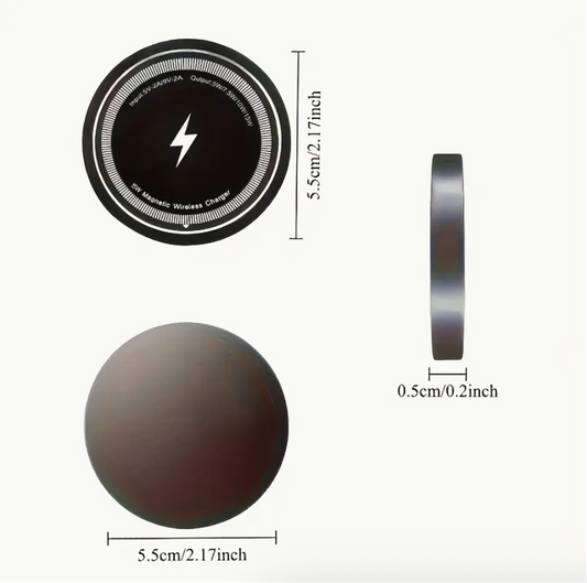 15W Magnetic Wireless Charger Pad – Fast Charging for iPhone 16/15/14/13/12/11 Series | USB-C & USB-A Dual Input, Overcharge Protection