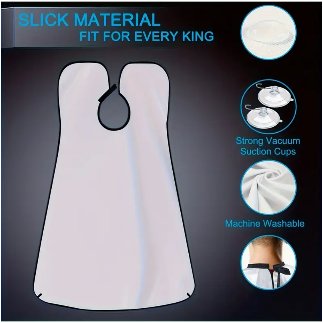 1pc Beard Bib – Non-Stick Beard Catcher Apron for Men, Easy Grooming and Trimming, Universal Fit