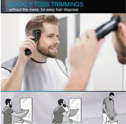 1pc Beard Bib – Non-Stick Beard Catcher Apron for Men, Easy Grooming and Trimming, Universal Fit