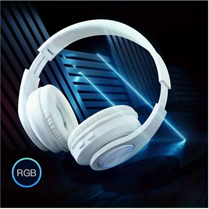 Wireless Noise-Canceling Headphones – Foldable Bluetooth Headset with USB-C Charging, Hi-Fi Sound & Gaming Mode (Black/Red)