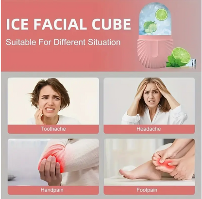 Silicone Ice Roller for Face – Manual Cooling Facial Massage Tool for Skin Soothing, Puffiness Relief & Daily Skincare