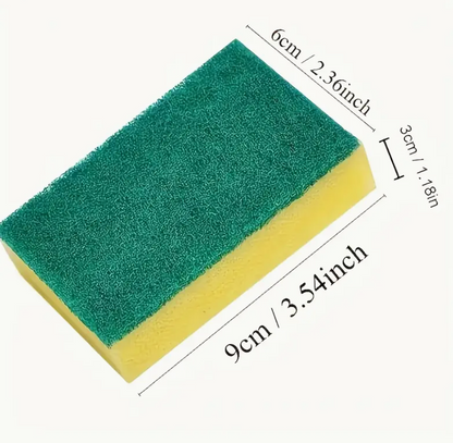 10PCS Kitchen Cleaning Sponges – Double-Sided Heavy-Duty Dishwashing & Scouring Pads for Pots, Pans & Sink Cleaning