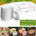 10-Pack Reusable Food Storage Containers 350ml – Leakproof Airtight Stackable Containers for Microwave, Freezer & Meal Prep