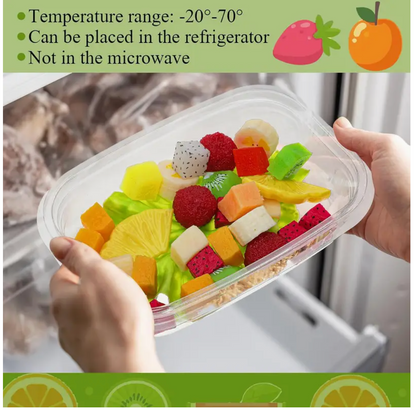 10-Pack Reusable Food Storage Containers 350ml – Leakproof Airtight Stackable Containers for Microwave, Freezer & Meal Prep