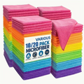 10-Piece Microfiber Cleaning Cloth Set – Quick-Dry, Reusable & Super Absorbent Cleaning Towels for Kitchen, Home & Commercial Use