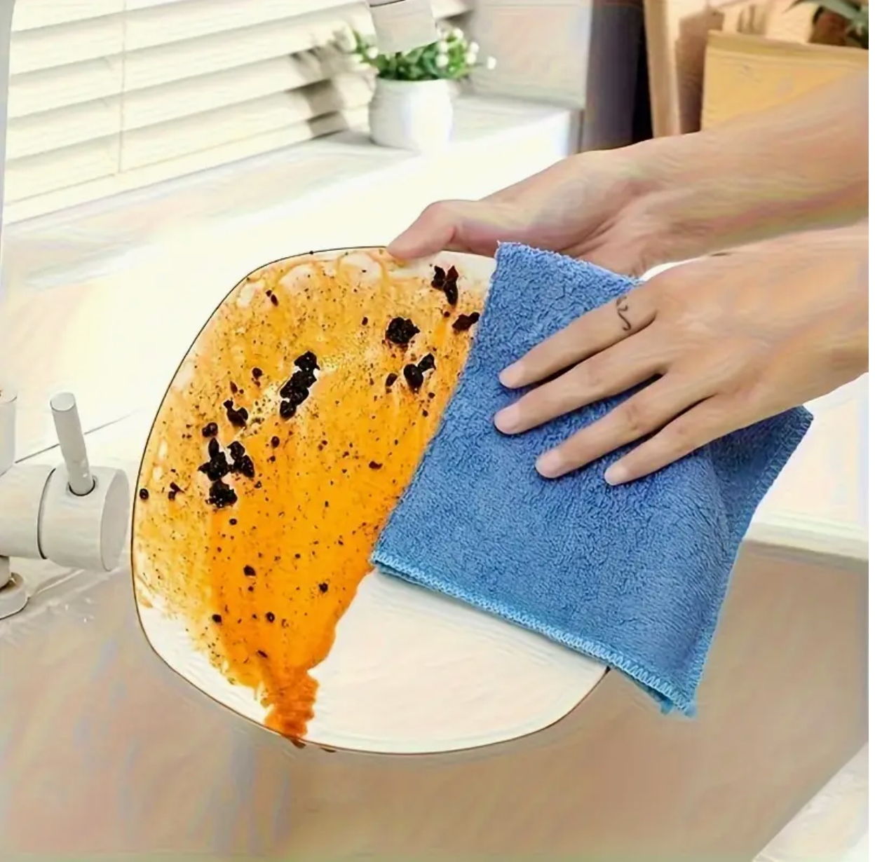 10-Piece Microfiber Cleaning Cloth Set – Quick-Dry, Reusable & Super Absorbent Cleaning Towels for Kitchen, Home & Commercial Use