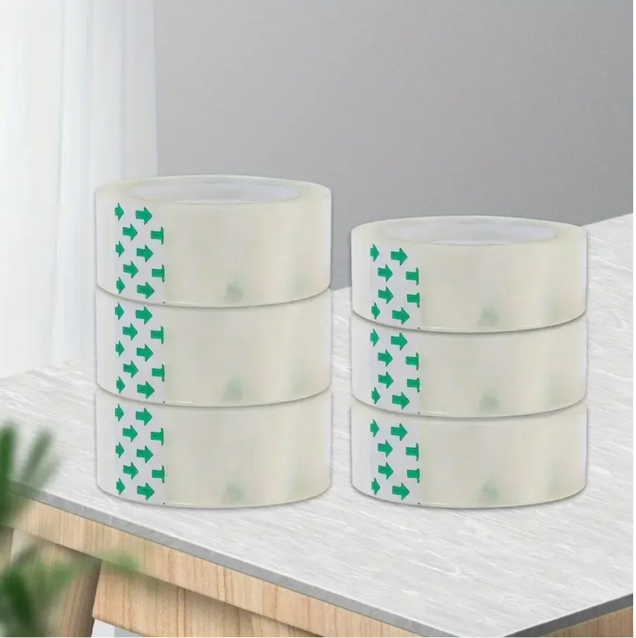 10-Pack Super Strong Transparent Tape Rolls – 0.8cm Clear Adhesive Tape for Home, Office, School & Packaging Use