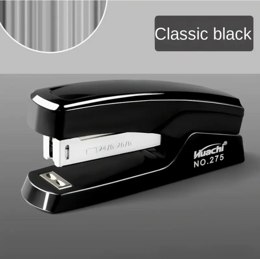 Stapler Model 275 Black with 10 Boxes Staples Included – Portable Office & Home Stapling Machine