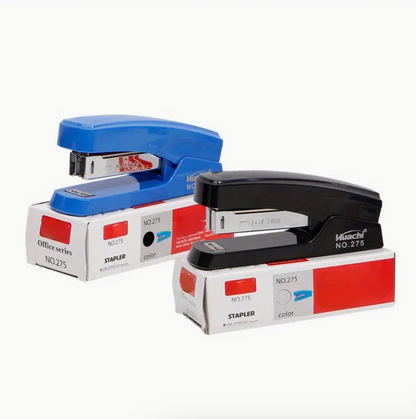 Stapler Model 275 Black with 10 Boxes Staples Included – Portable Office & Home Stapling Machine