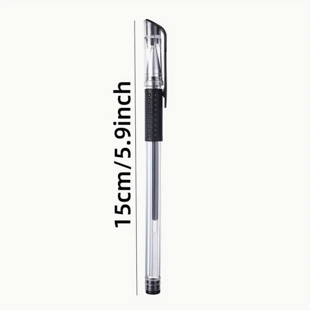 10-Pack Black Ballpoint Pen Set 0.5mm – Fine Tip Smooth Writing Pens for Office, School, Students & Professionals