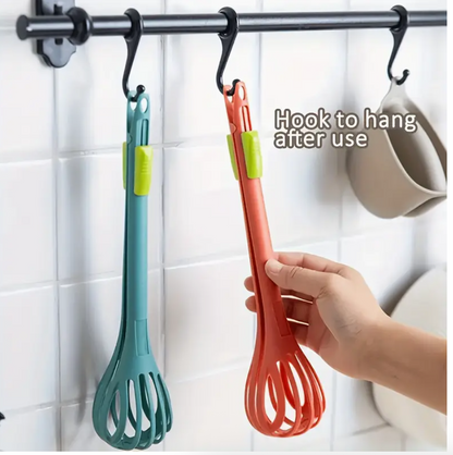 2-in-1 Manual Egg Beater & Handheld Blender – Ergonomic Hand Mixer for Whisking, Beating & Mixing Kitchen Ingredients