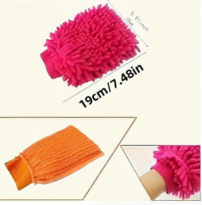 Microfiber Car Wash Glove – Ultra-Soft Scratch-Resistant Cleaning Mitt for Cars, Kitchen & Home Use