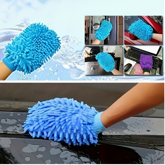 Microfiber Car Wash Glove – Ultra-Soft Scratch-Resistant Cleaning Mitt for Cars, Kitchen & Home Use