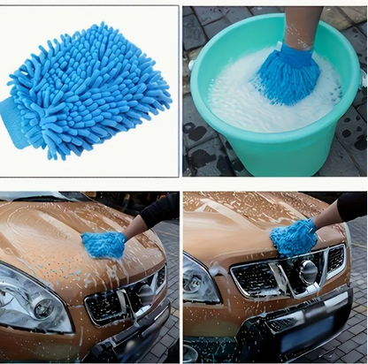 Microfiber Car Wash Glove – Ultra-Soft Scratch-Resistant Cleaning Mitt for Cars, Kitchen & Home Use