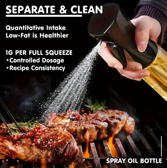 Dual-Use Oil Spray Bottle & Pourer – Leak-Proof BPA-Free Olive Oil Dispenser for Cooking, Salad, BBQ & Kitchen Use