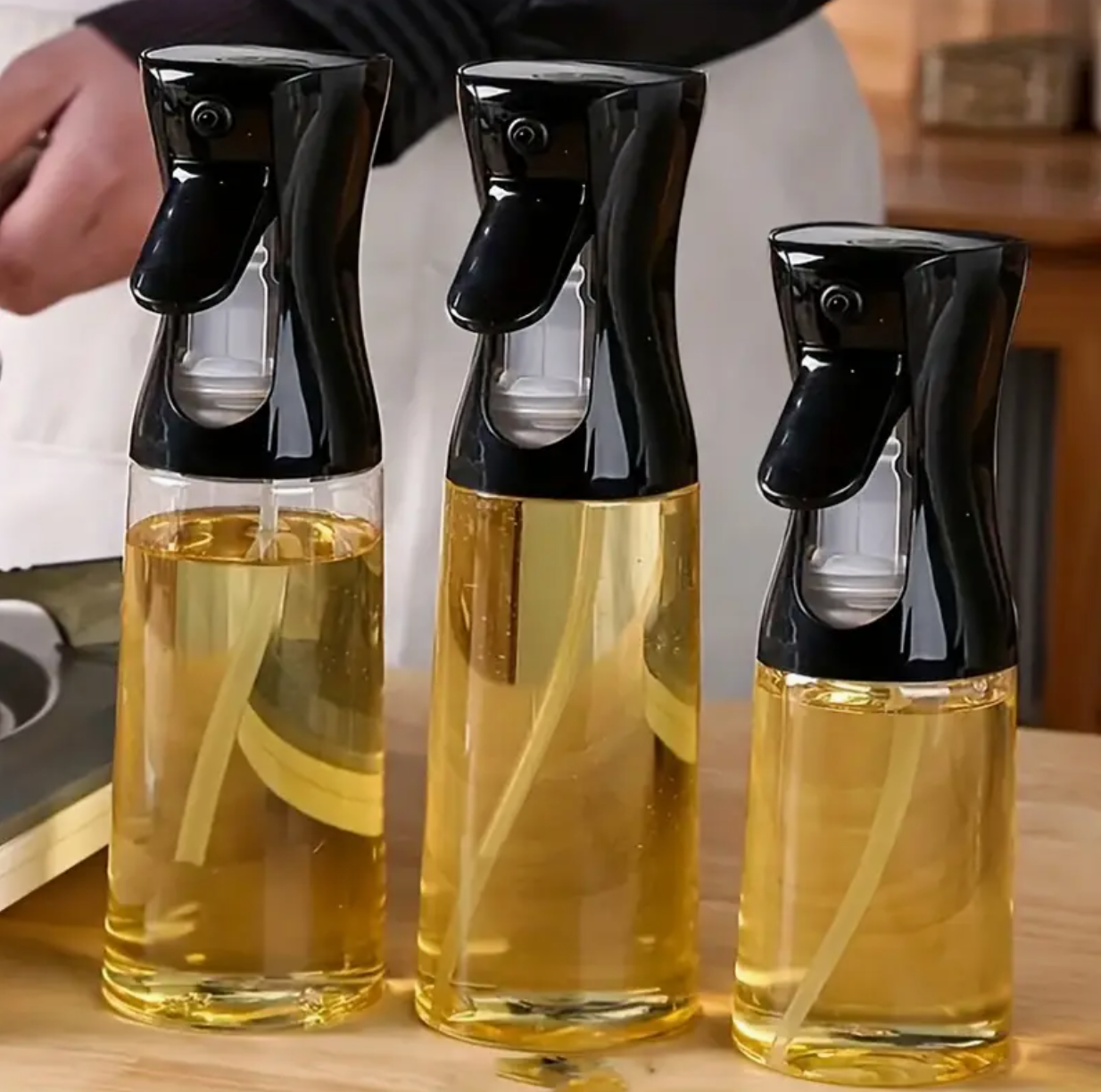 Dual-Use Oil Spray Bottle & Pourer – Leak-Proof BPA-Free Olive Oil Dispenser for Cooking, Salad, BBQ & Kitchen Use