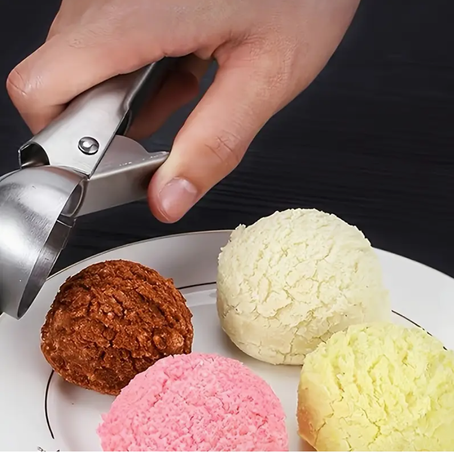 Stainless Steel Ice Cream & Fruit Scoop – Heavy-Duty Watermelon, Melon & Dessert Digger with Ergonomic Handle