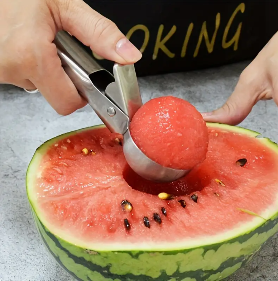 Stainless Steel Ice Cream & Fruit Scoop – Heavy-Duty Watermelon, Melon & Dessert Digger with Ergonomic Handle