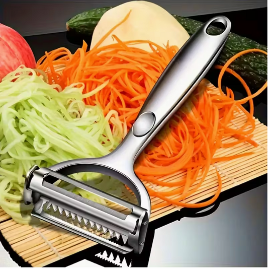 Stainless Steel Manual Food Processor & Vegetable Chopper – 430 Grade Multi-Functional Slicer, Grater & Cutter with Handle Lever Mechanism