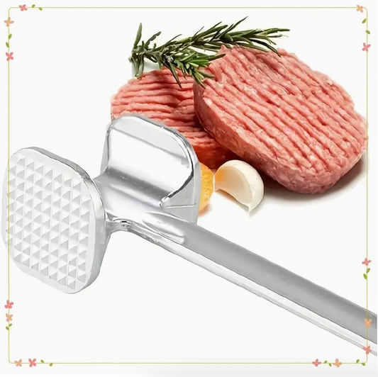 Square Head Meat Tenderizer – Double-Sided Steak Mallet Hammer for Beef, Chicken & BBQ Cooking | Heavy-Duty Kitchen Tool
