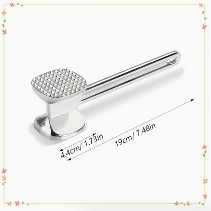 Square Head Meat Tenderizer – Double-Sided Steak Mallet Hammer for Beef, Chicken & BBQ Cooking | Heavy-Duty Kitchen Tool