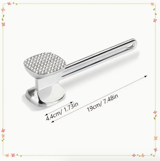 Square Head Meat Tenderizer – Double-Sided Steak Mallet Hammer for Beef, Chicken & BBQ Cooking | Heavy-Duty Kitchen Tool