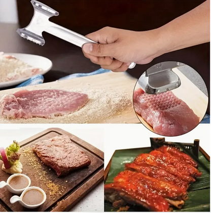 Square Head Meat Tenderizer – Double-Sided Steak Mallet Hammer for Beef, Chicken & BBQ Cooking | Heavy-Duty Kitchen Tool