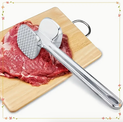 Square Head Meat Tenderizer – Double-Sided Steak Mallet Hammer for Beef, Chicken & BBQ Cooking | Heavy-Duty Kitchen Tool